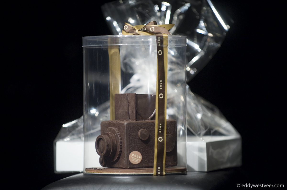 Op zijn 65e verjaardag ontving Jos Knaepen een camera van chocolade.